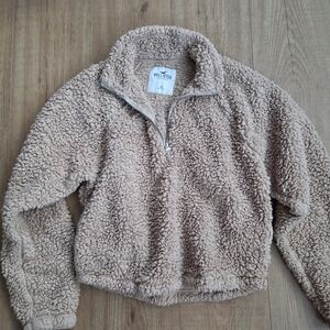 Hollister Beige Sherpa Fleece